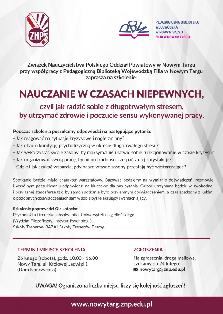 ZNP_Plakat _Szkolenie